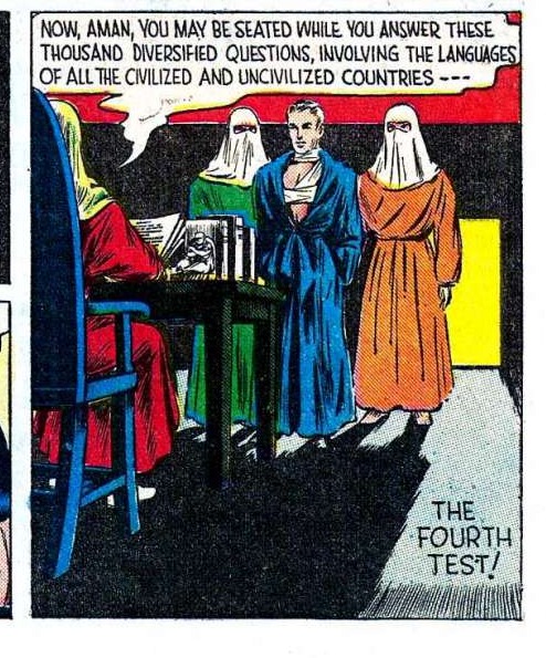 The judges introduce the fourth test — a test of languages.